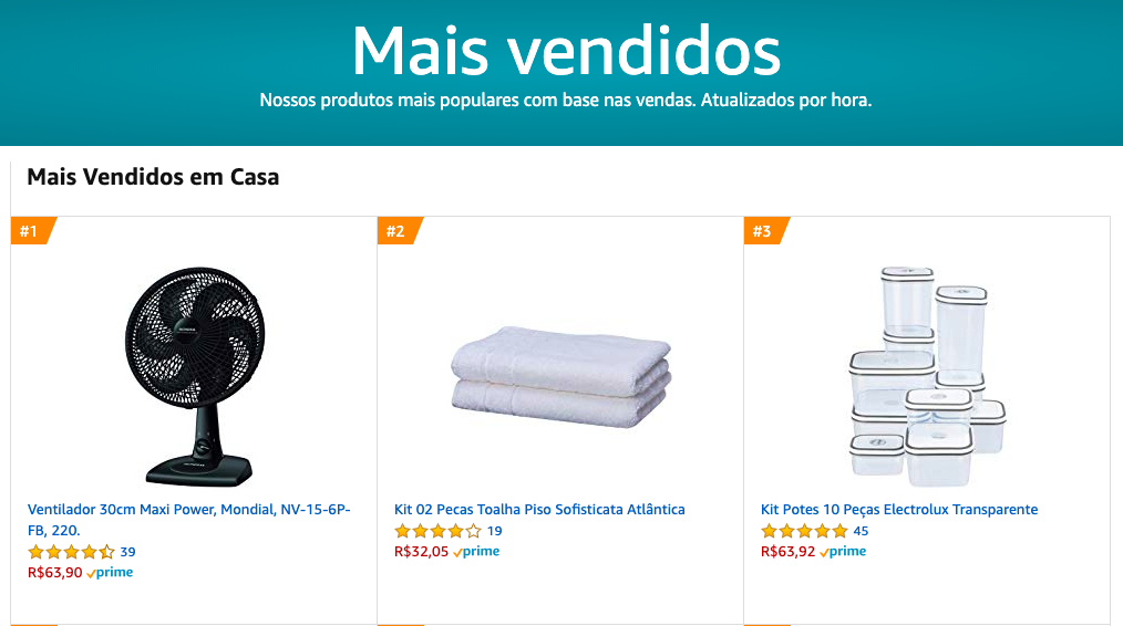 Amazon Brazil top-selling home items 