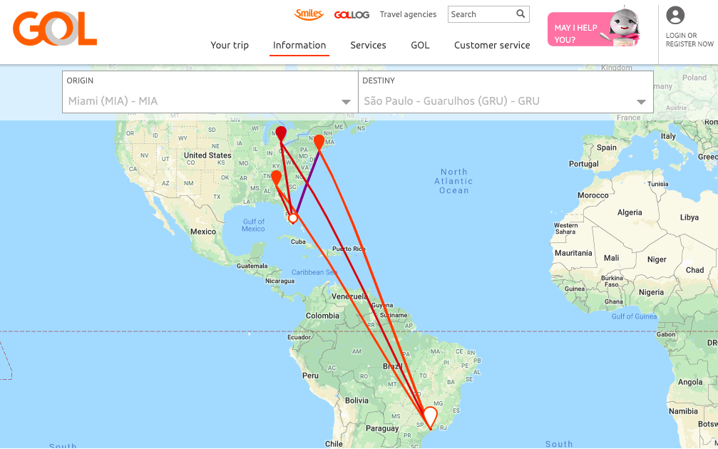 GOL Brazilian airline flights top-selling product 